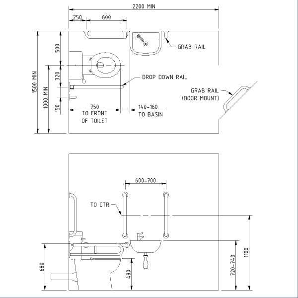 Premium rimless close coupled Doc M toilet pack - NYMAS